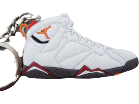 Flat Silicon Sneaker Keychain Jordan 7 - Cardinal