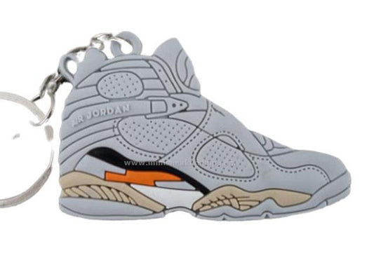 Flat Silicon Sneaker Keychain Jordan 8 - Ice Blue