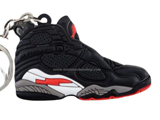 Flat Silicon Sneaker Keychain Jordan 8 - Playoffs