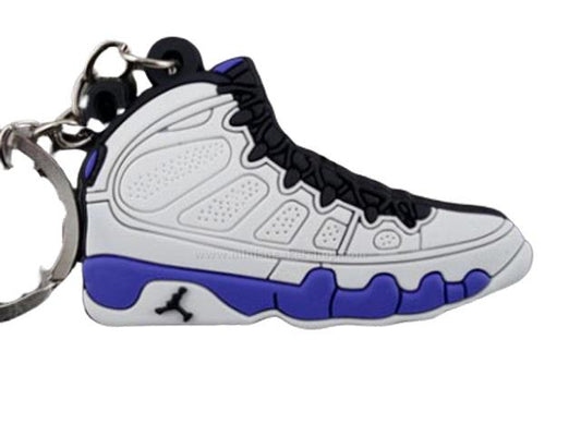 Flat Silicon Sneaker Keychain AJ 9 - Powder