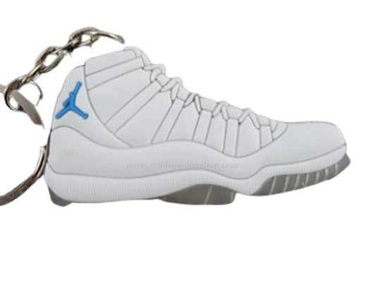 Flat Silicon Sneaker Keychain Jordan 11 - Columbia