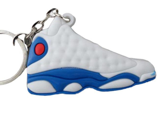 Flat Silicon Sneaker Keychain AJ 13 - North Carolina