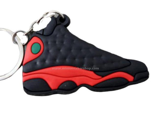 Flat Silicon Sneaker Keychain AJ 13 -Bred