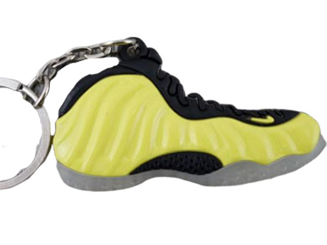 Flat Silicon Sneaker Keychain Foamposite 1 - Yellow