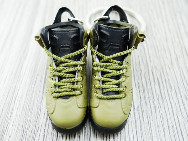 Mini sneaker keychain 3D AJ6 x TS - Mid Olive