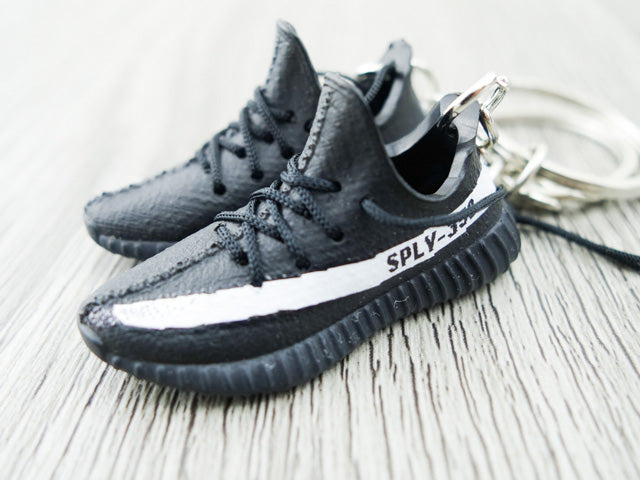 Mini Sneaker Keychains YZY Black and White