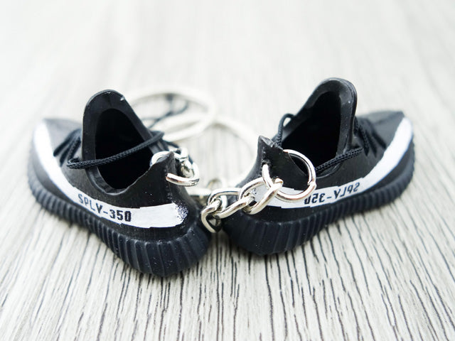 Mini Sneaker Keychains YZY Black and White