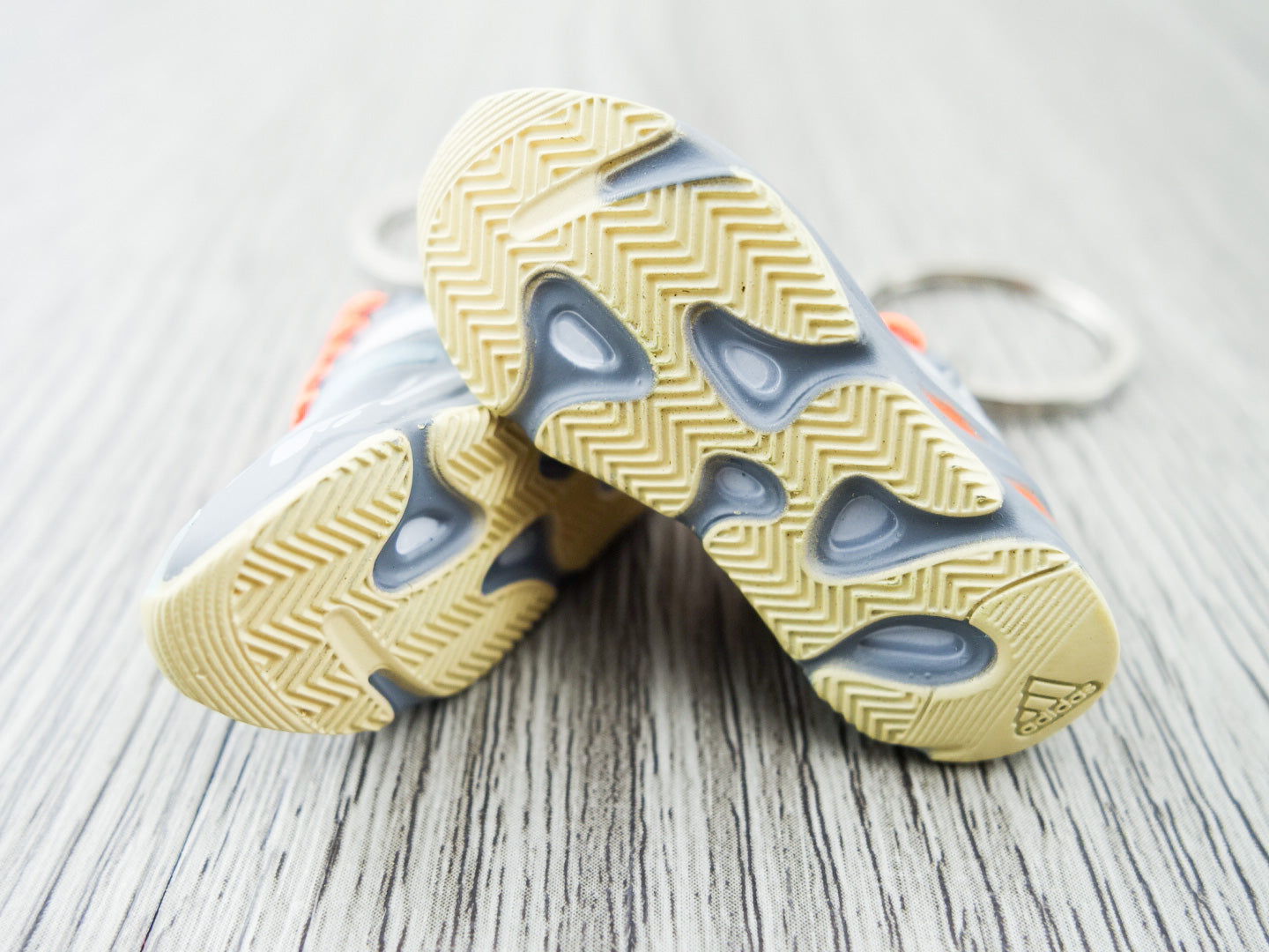 Mini Sneaker Keychains YZY 700 - Inertia with orange laces