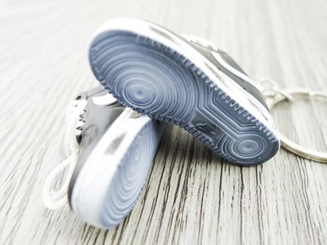 mini 3D sneaker keychains Air Force 1 x G-Dragon Black and white