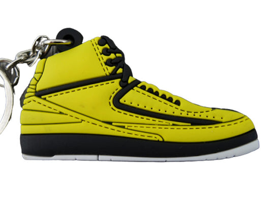 Flat Silicon AJ2  keychain - Yellow