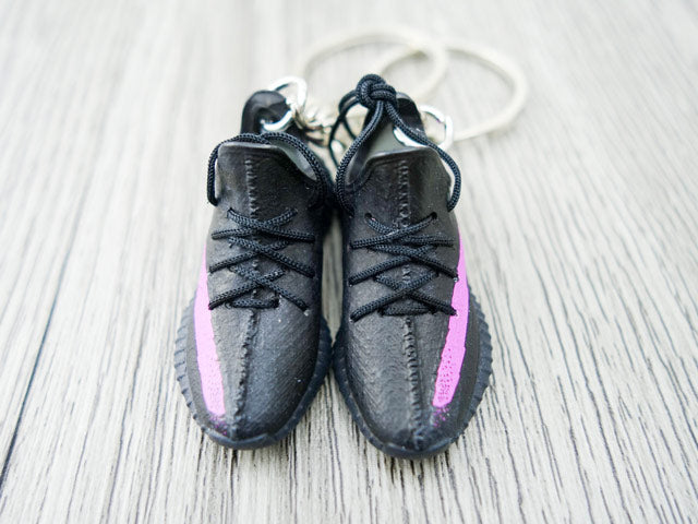 Mini Sneaker Keychains YZY - Black/ Pink