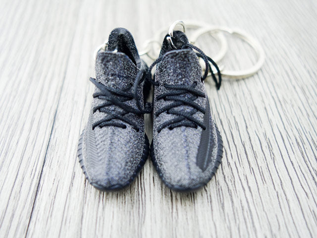 Mini Sneaker Keychains YZY - Static Black Reflective