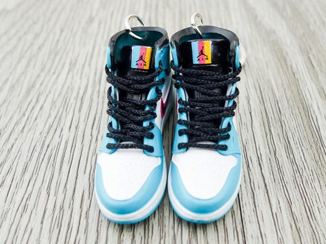 Mini sneaker keychain 3D Air Jordan 1 - South Beach