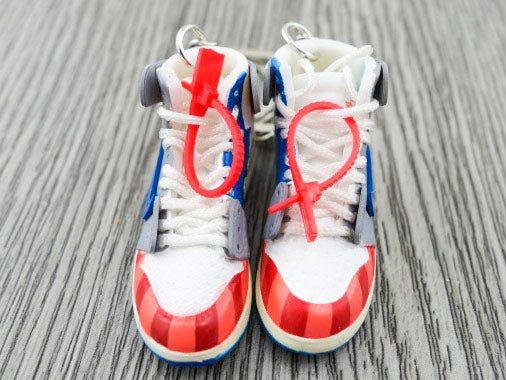Mini sneaker keychain 3D Air Jordan 1 - concept PARRA x OW
