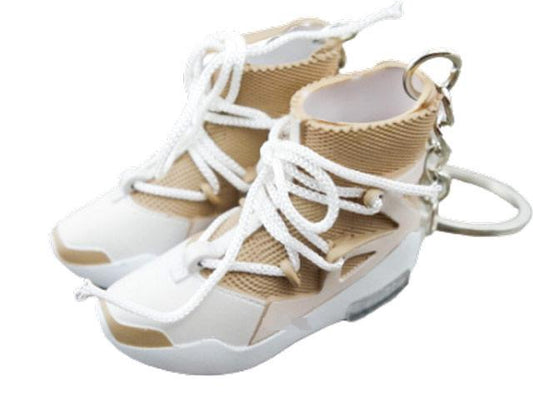 Mini 3D sneaker keychains FEAR OF G. White/Beige