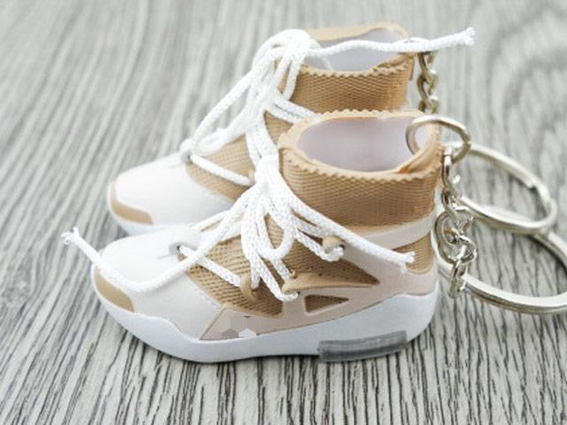 Mini 3D sneaker keychains FEAR OF G. White/Beige