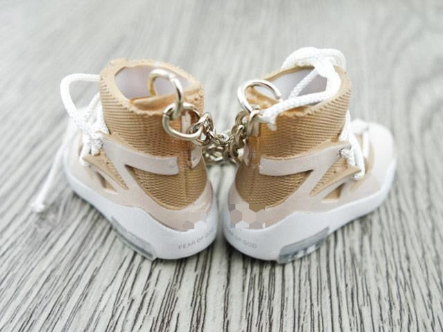 Mini 3D sneaker keychains FEAR OF G. White/Beige