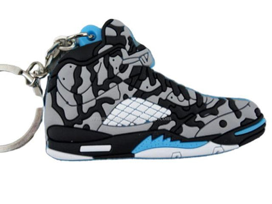 Flat Silicon Sneaker Keychain AJ 5 - elephant print