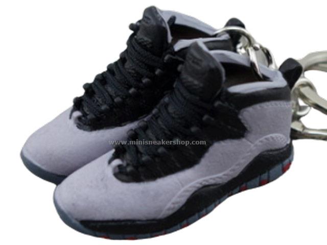 Mini Sneaker Keychains AJ 10 - Space Grey