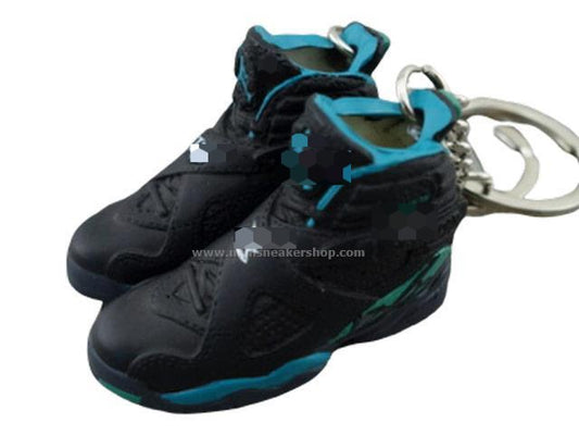 Mini Sneaker Keychains AJ 8 - Aqua