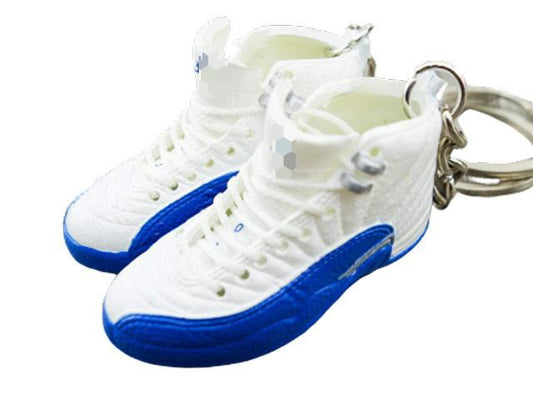 Mini 3D sneaker keychains AJ 12 - French Blue