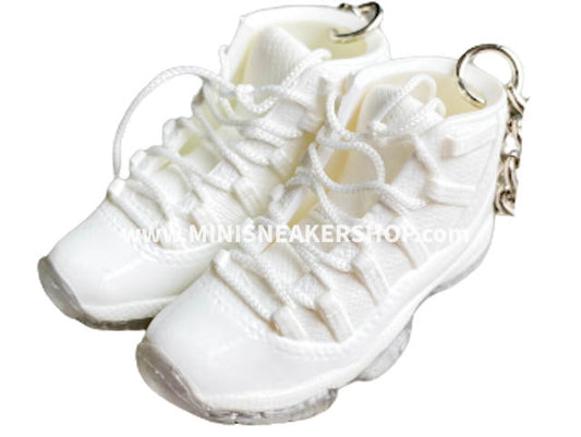 Mini 3D sneaker keychains AJ 11 - True White