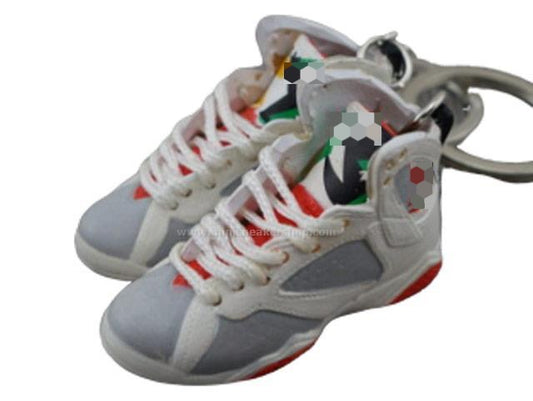 Mini Sneaker Keychains AJ 7 White Orange