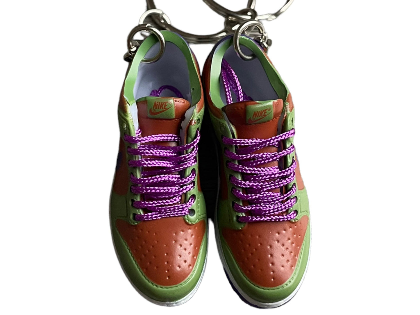Mini sneaker keychain 3D Dunk - Brown and Purple