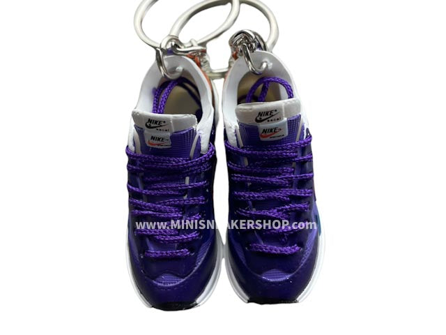 Mini 3D sneaker keychains Nike VaporWaffle Sacai - Dark iris