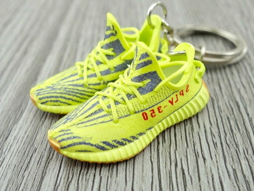 Mini Sneaker Keychains YZY Citrus