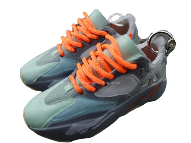 Mini Sneaker Keychains YZY 700 - Inertia with orange laces