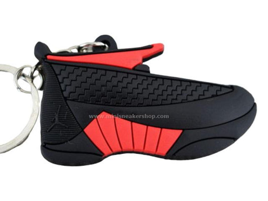 Flat Silicon Sneaker Keychain AJ 15- Bred