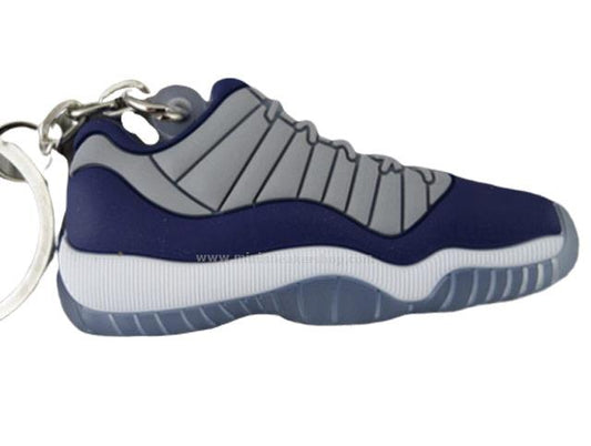 Flat Silicon Sneaker Keychain Jordan 11 low Georgetown