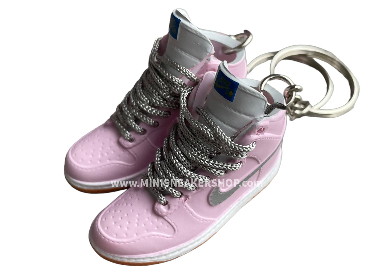 Mini sneaker keychain 3D Dunk - Pink Oxford