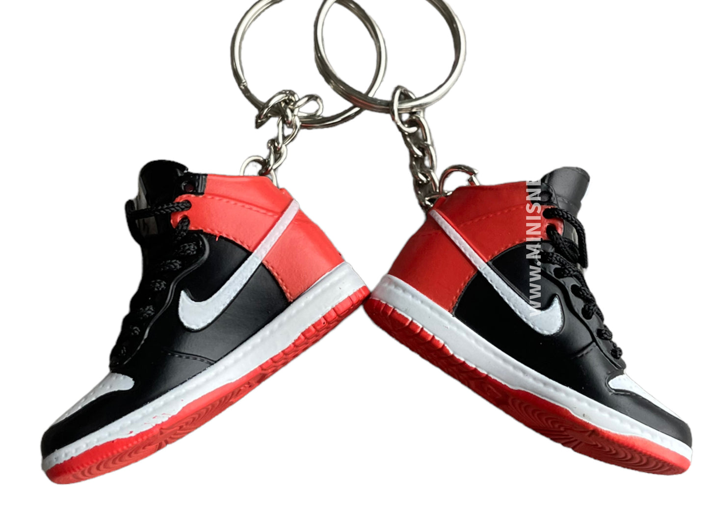 Mini sneaker keychain 3D Dunk - Red Blue
