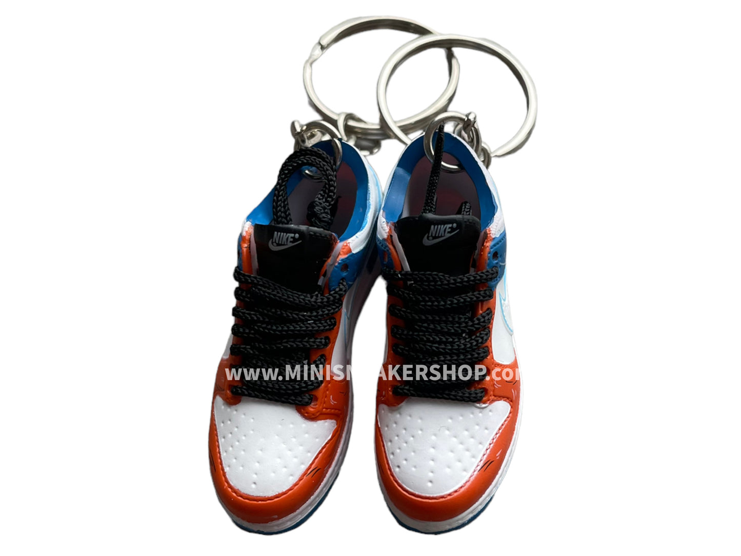 Mini sneaker keychain 3D Dunk - Blue White Red