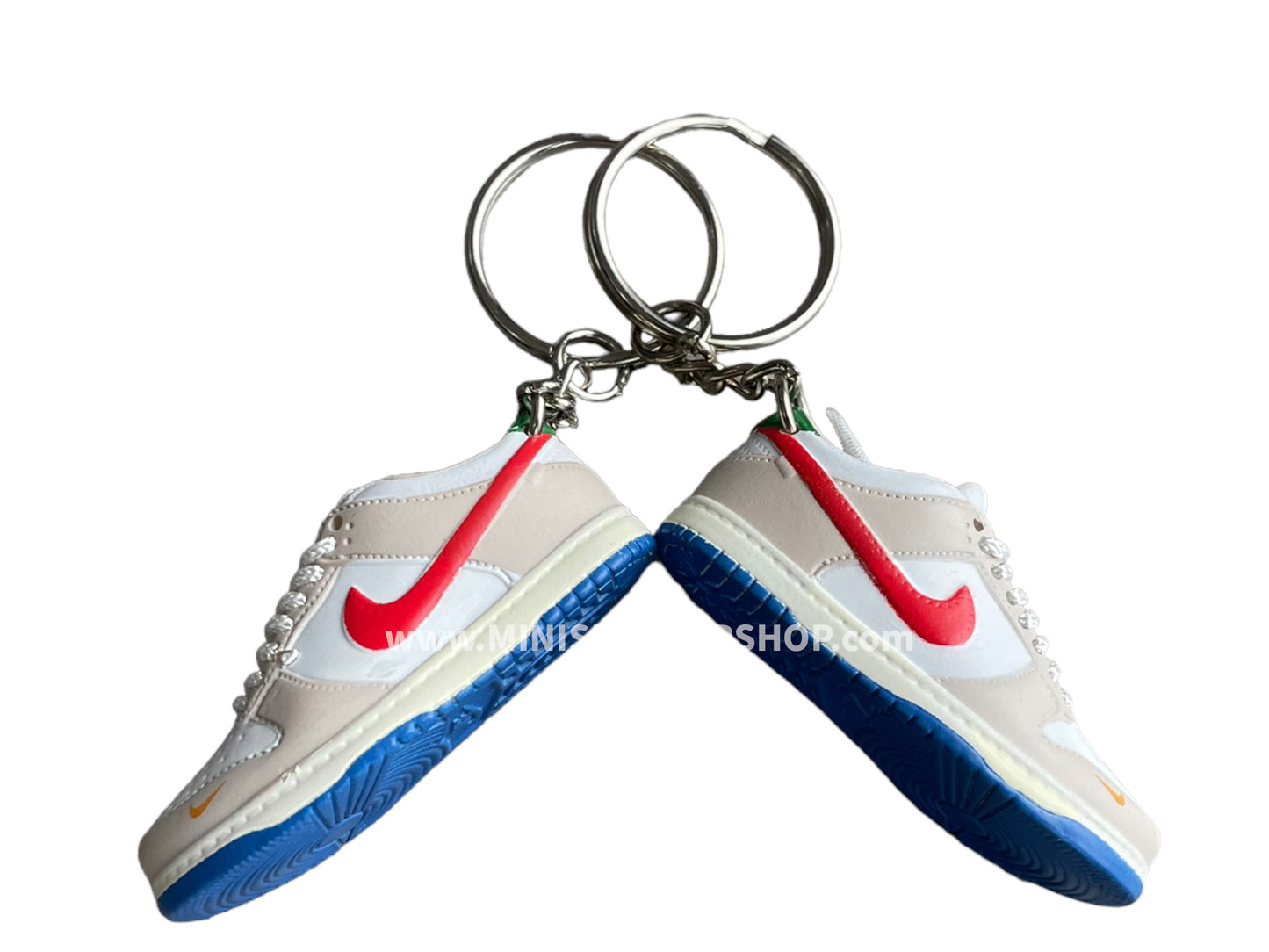 Mini sneaker keychain 3D Dunk - Grey Red