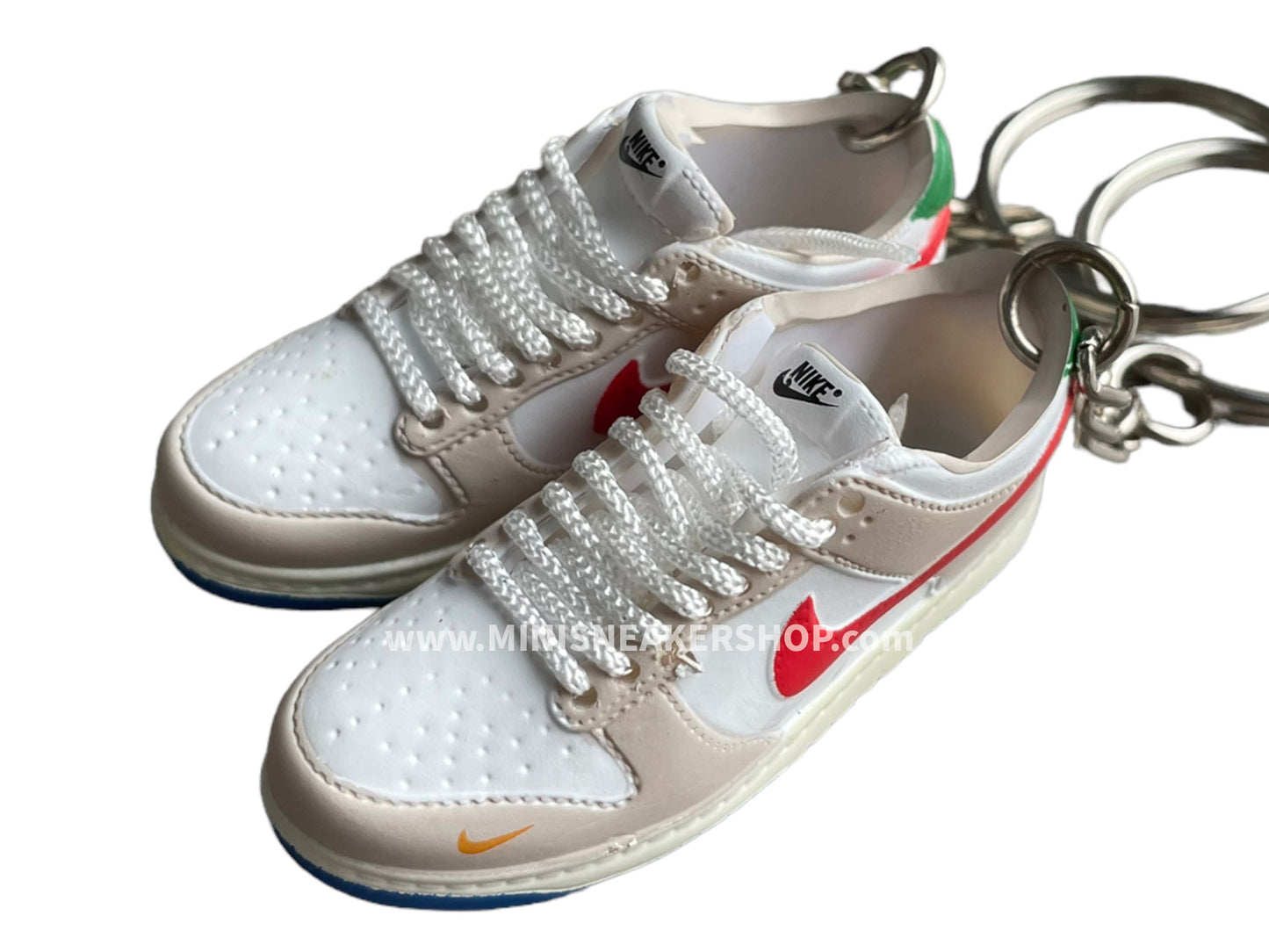 Mini sneaker keychain 3D Dunk - Grey Red