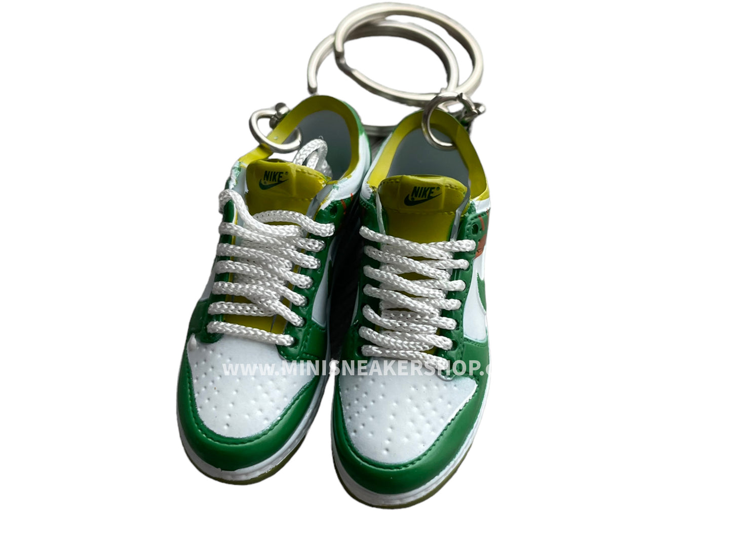 Mini sneaker keychain 3D Dunk - 2 green tones
