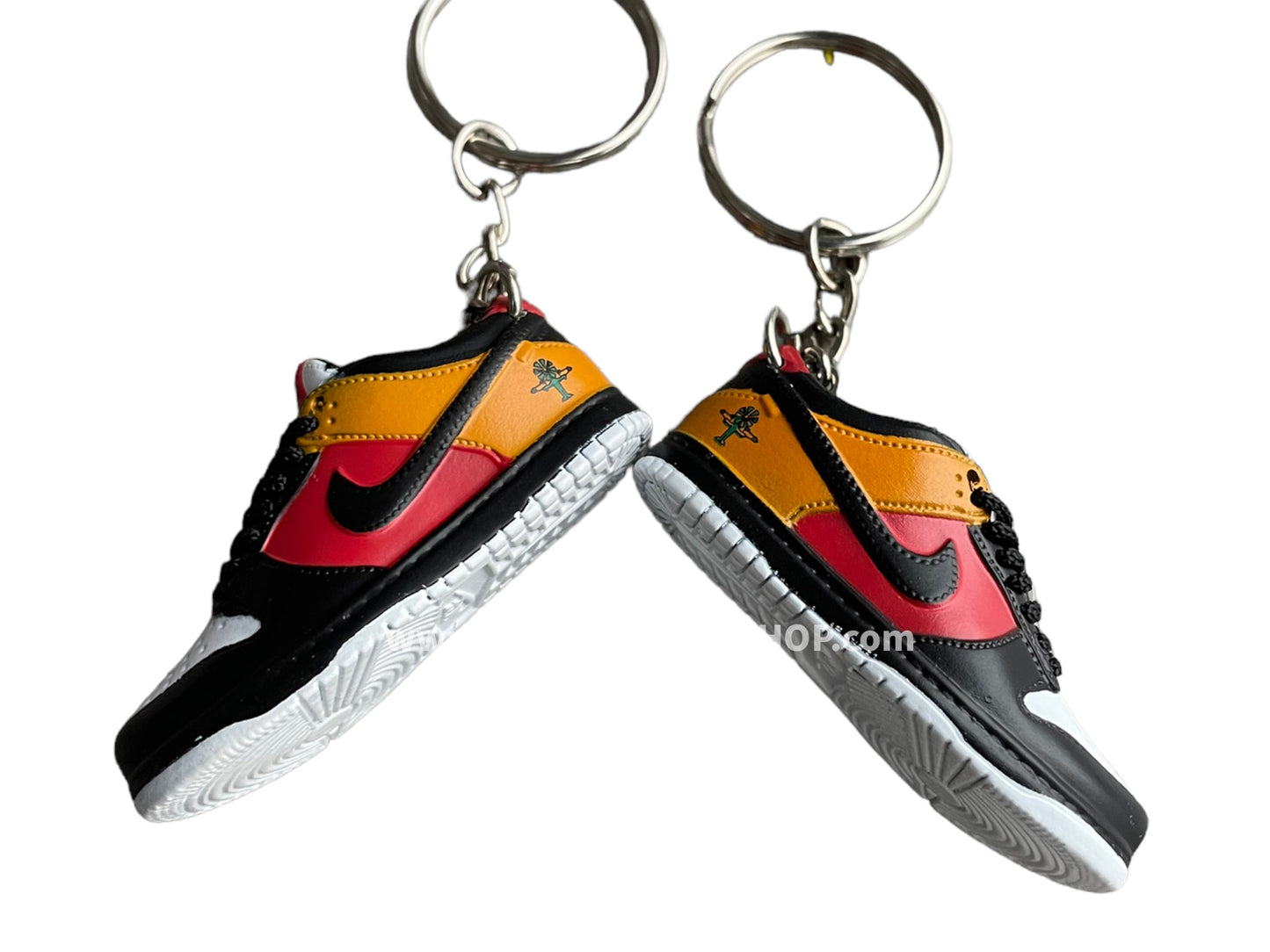 Mini sneaker keychain 3D Dunk - RAYGUN white toe