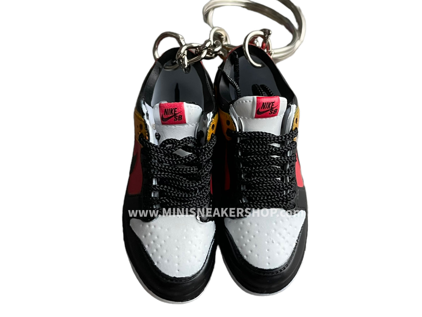 Mini sneaker keychain 3D Dunk - RAYGUN white toe