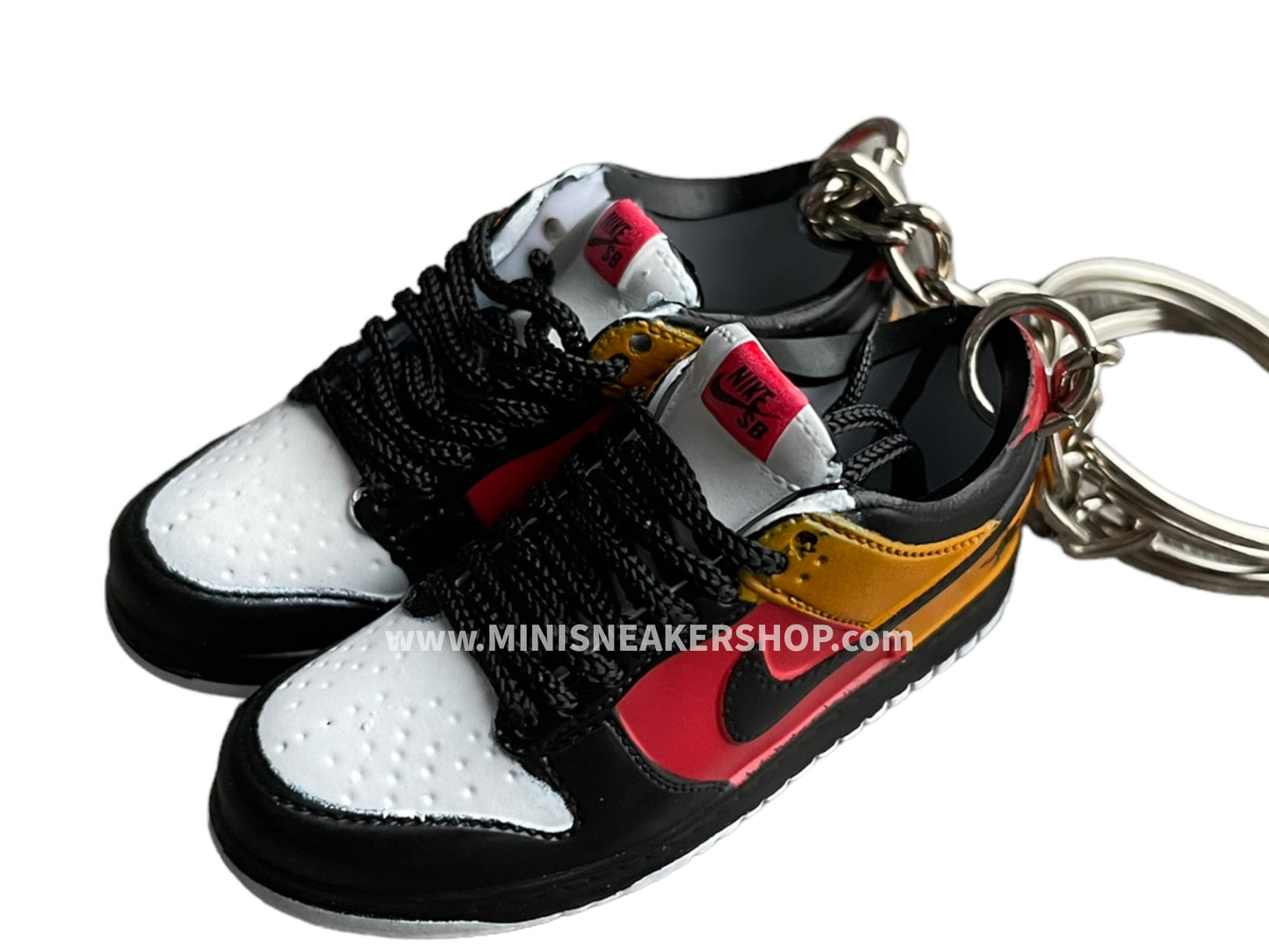 Mini sneaker keychain 3D Dunk - RAYGUN white toe
