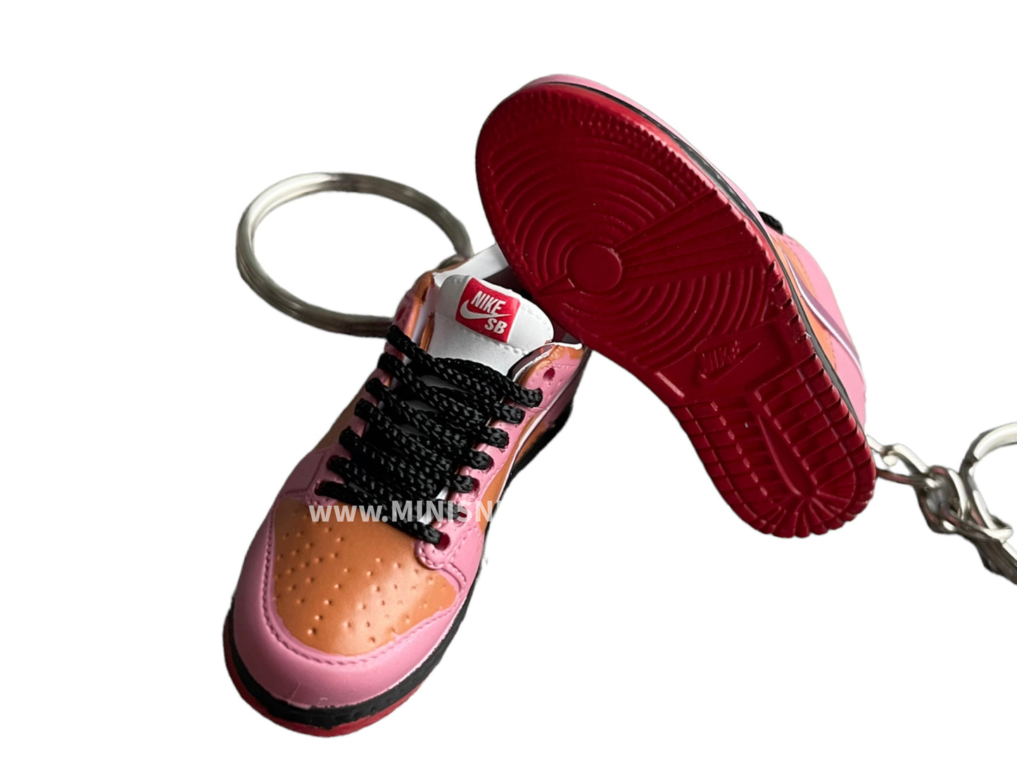 Mini sneaker keychain 3D Dunk - Rose Brown