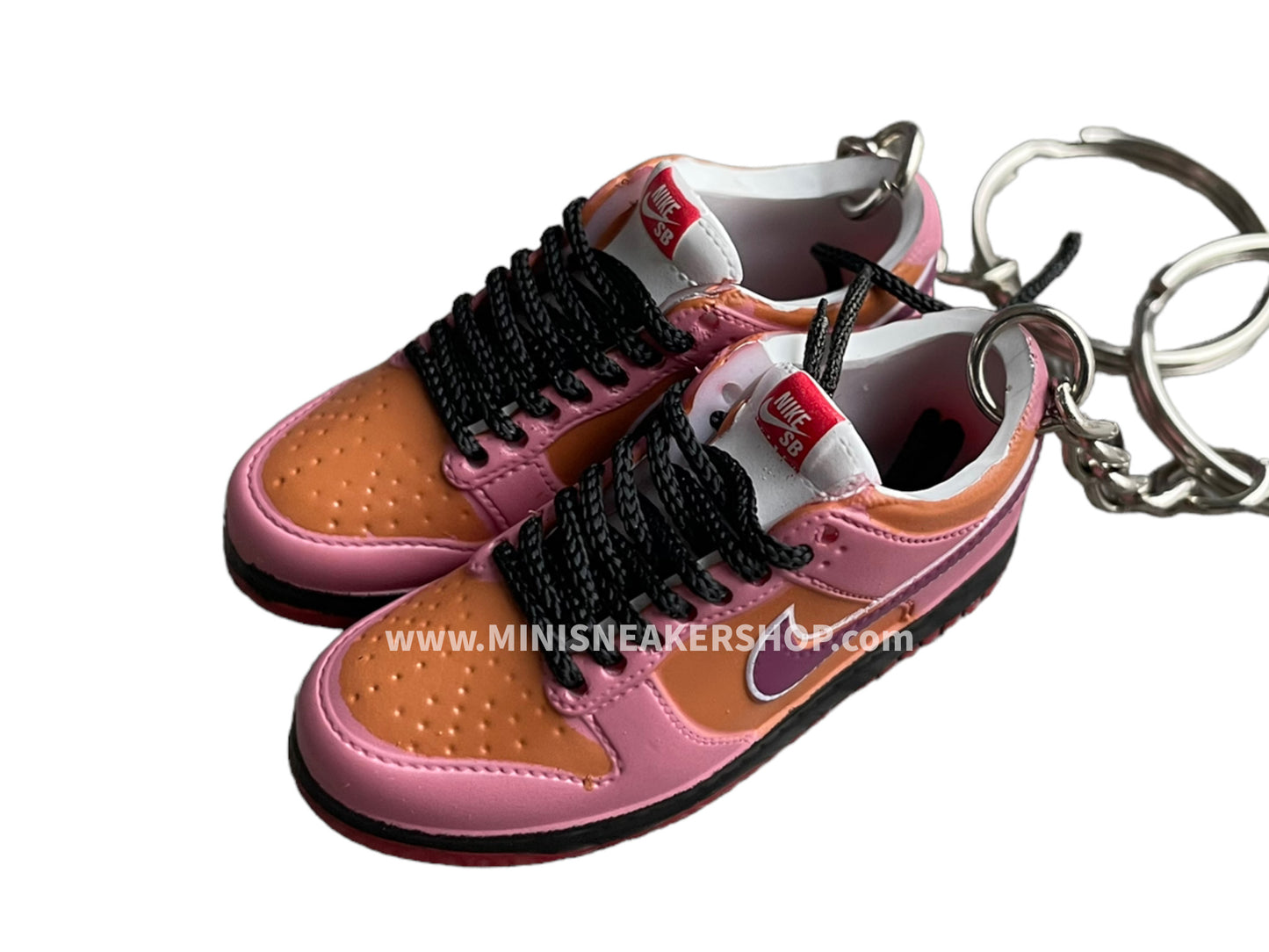 Mini sneaker keychain 3D Dunk - Rose Brown