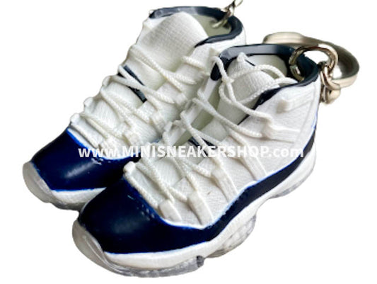 mini 3D sneaker keychains AJ 11 Navy/White