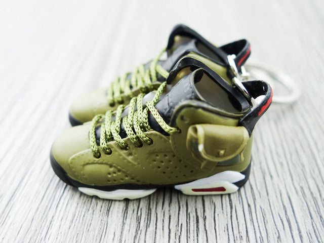 Mini sneaker keychain 3D AJ6 x TS - Mid Olive