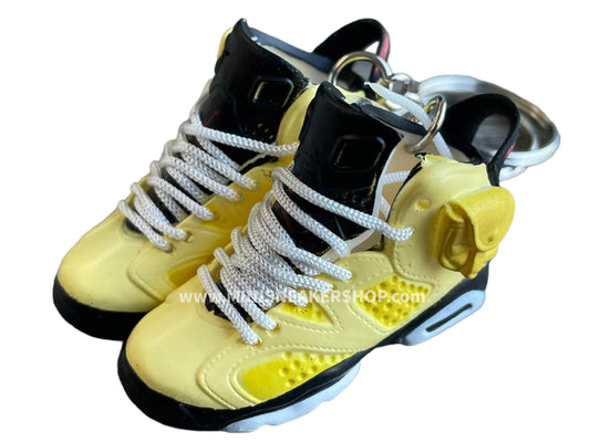 Mini sneaker keychain 3D AJ6 x TS - Mid Yellow
