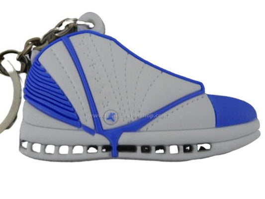 Flat Silicon Sneaker Keychain AJ 16 - North Carolina