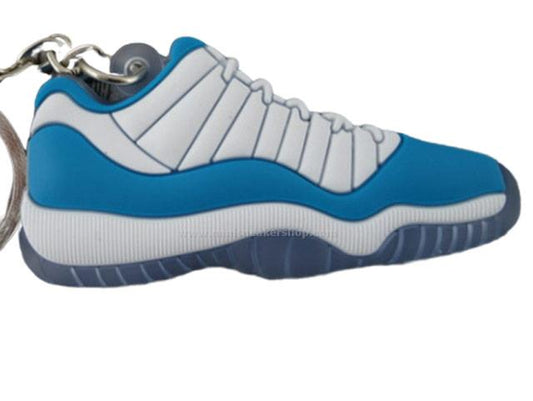 Flat Silicon Sneaker Keychain Jordan 11 low babyblue