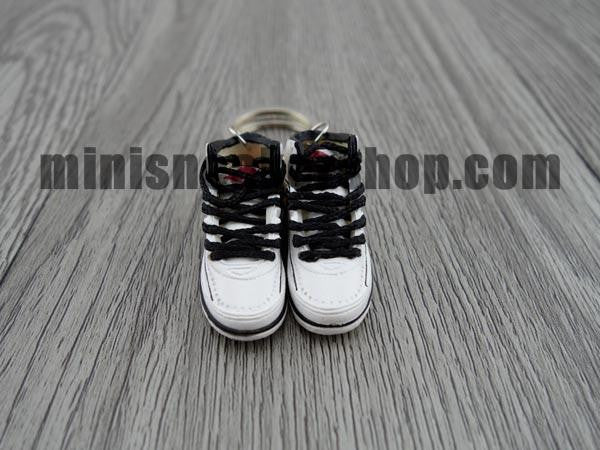 Mini Sneaker Keychains AJ 2 - OG White Red Black